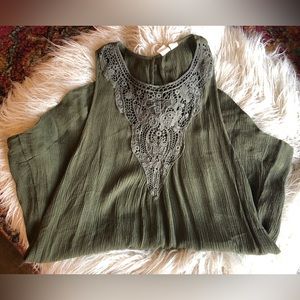 Melrose and Market XS Olive Green Tank Top